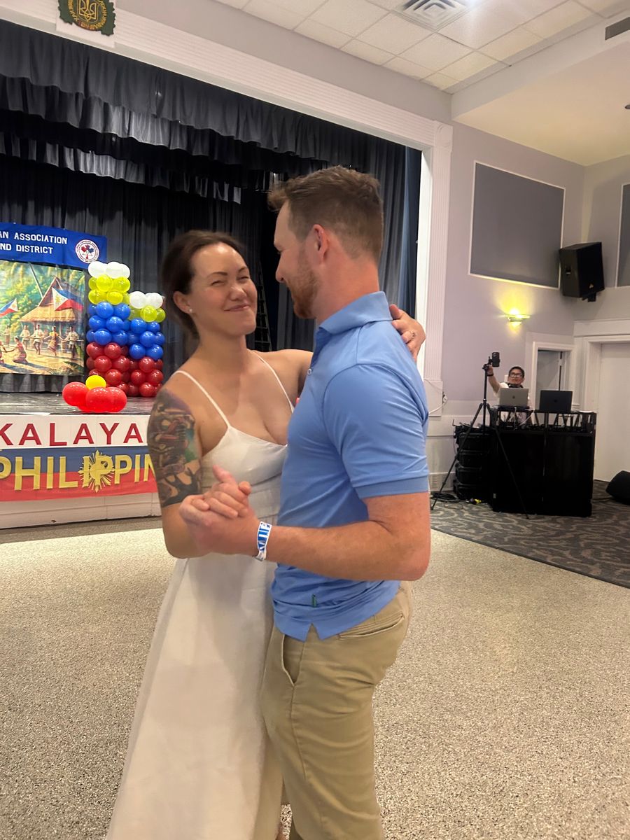 Dancing at a Filipino community event